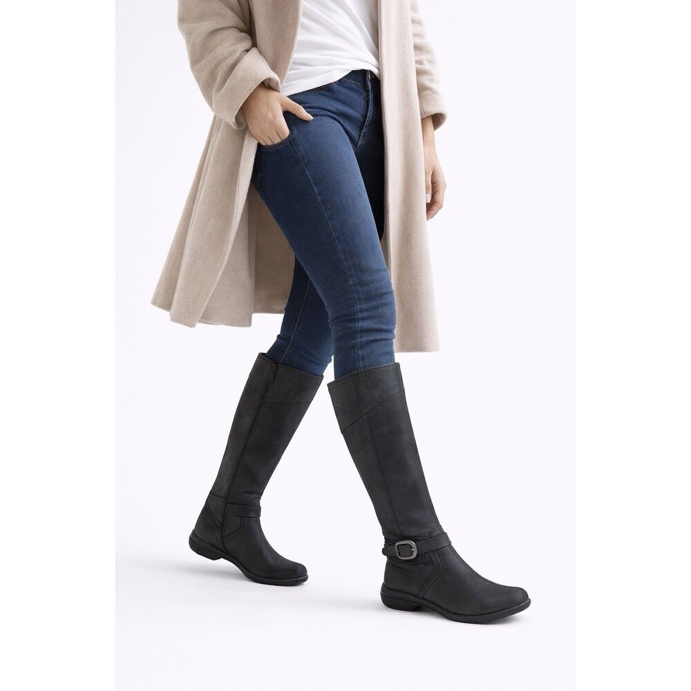 Merrell Captiva Buckle-Up Waterproof Tall Boots Women’s US 5.5 Black J69114 Ridi